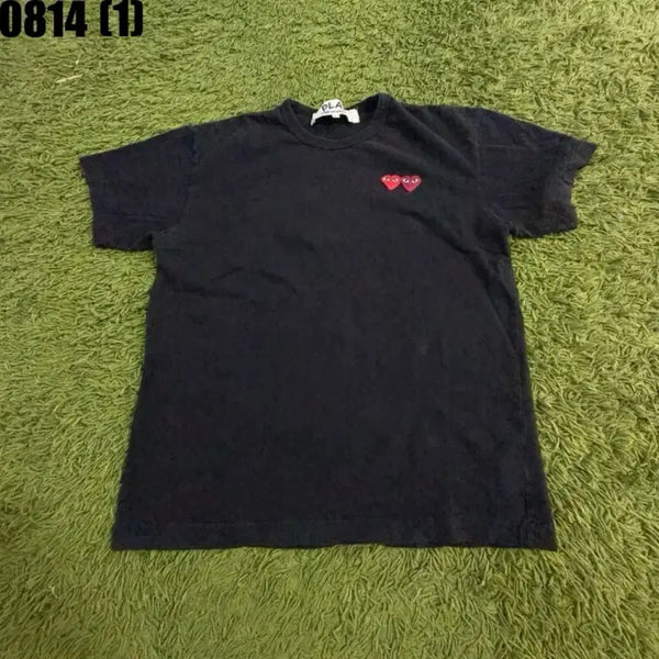 [BUNJANG] Comme des Garçons PLAY Double Heart T-Shirt Navy / 꼼데가르송 플레이 반팔티 네이비 더블하트