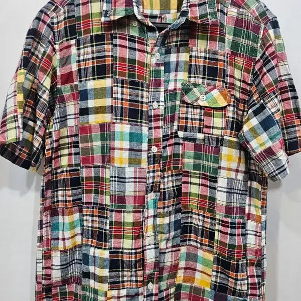 [BUNJANG] TOPVALU Patchwork Check Long Sleeve Shirt XL / 일본 TOPVALU  체크 패치워크 남방 XL  ssz