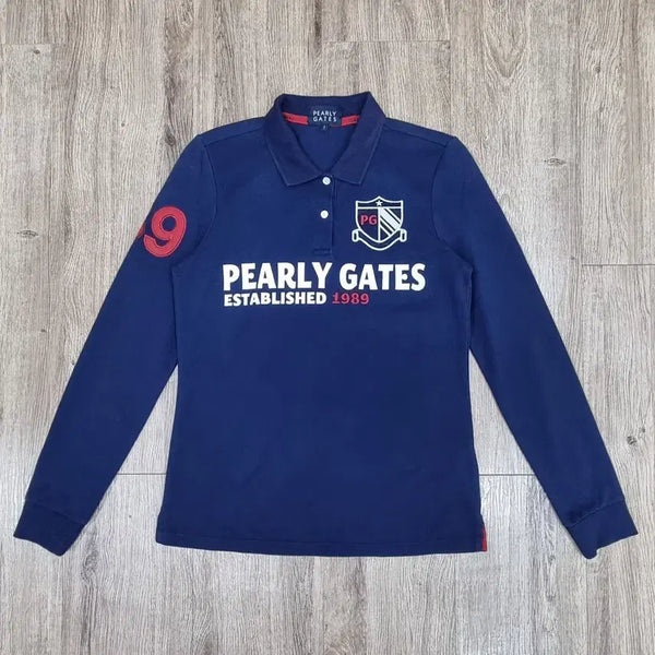 [BUNJANG] Pargates Big Logo Collar Long Sleeve T-shirt - Women's / 파리게이츠 빅로고 카라넥 긴팔 S~M _ 여성