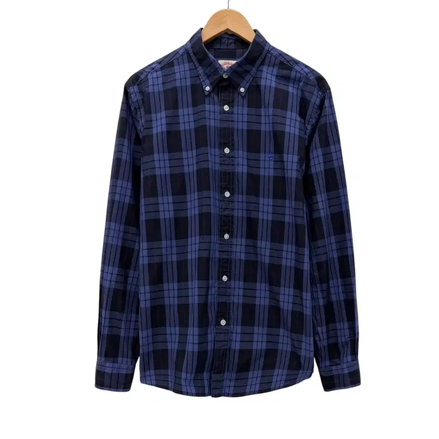 [BUNJANG] Brooks Brothers Red Fleece Checkered Shirt Blue & Navy (L) / 브룩스브라더스 레드플리스 체크셔츠 블루&네이비 (L)