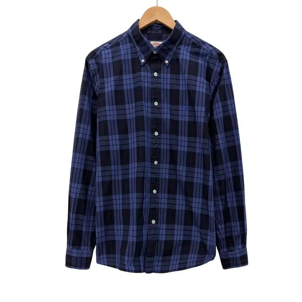 [BUNJANG] Brooks Brothers Red Fleece Checkered Shirt Blue & Navy (L) / 브룩스브라더스 레드플리스 체크셔츠 블루&네이비 (L)