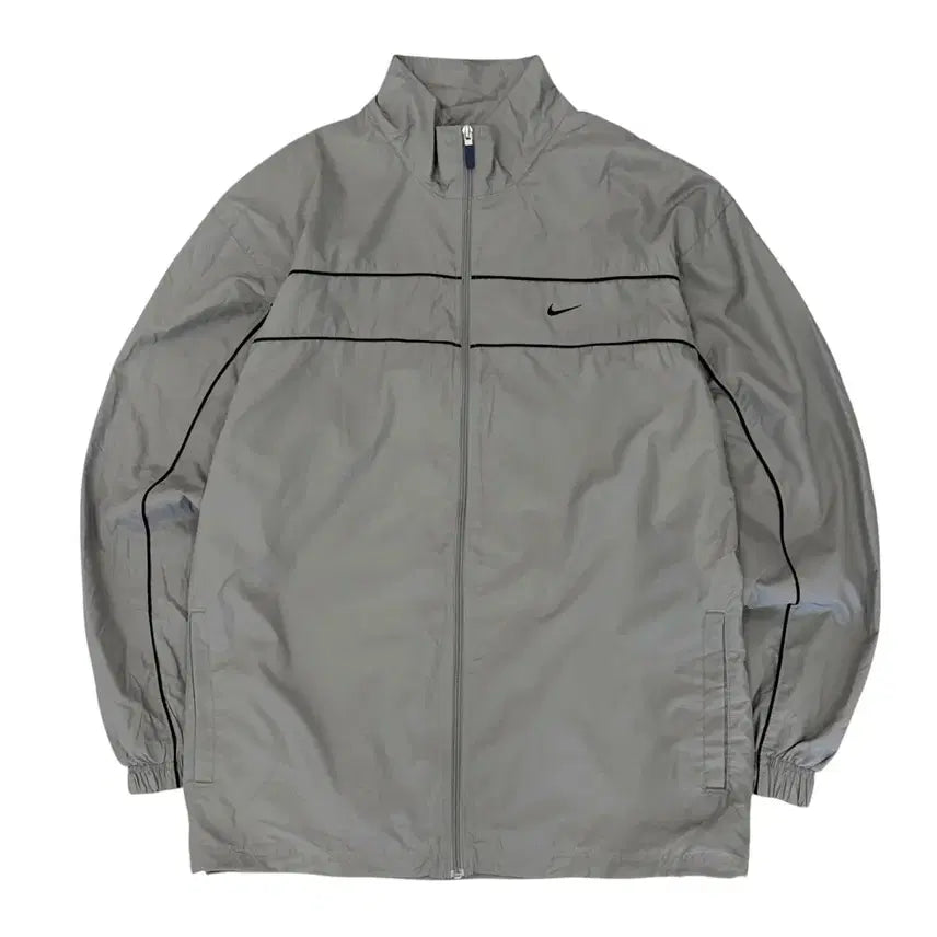 [BUNJANG] 90s Nike Old School Windbreaker Grey 2XL / 90년대 나이키 올드스쿨 바람막이 그레이 (2XL)