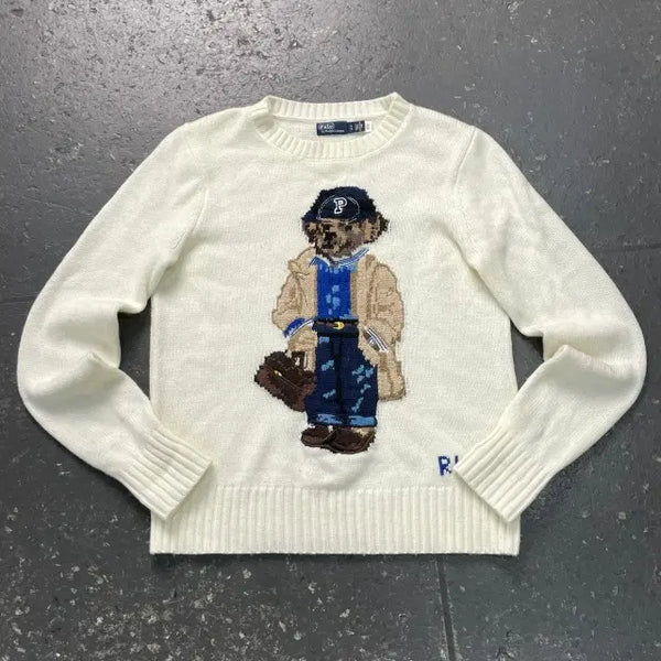 [BUNJANG] Polo Ralph Lauren Bear Wool Blend Knit / 90 폴로 베어 울 블렌드 니트
