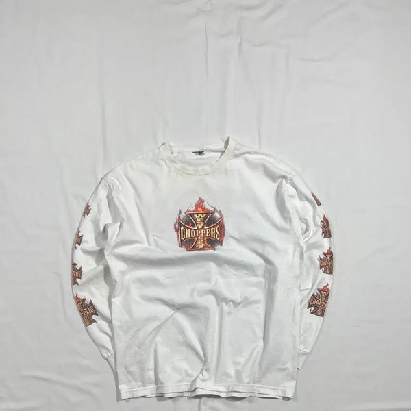 [BUNJANG] 00s West Coast Choppers Print Long Sleeve T-Shirt / 00s 웨스트코스트초퍼스 프린트 롱슬리브 긴팔티