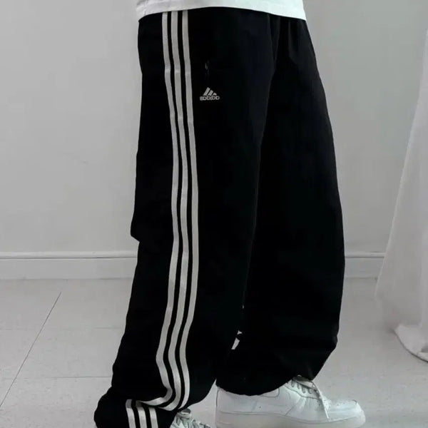 [BUNJANG] Adidas 3-Stripes Wide Training Pants Black / 아디다스 삼선 트레이닝 팬츠 블랙