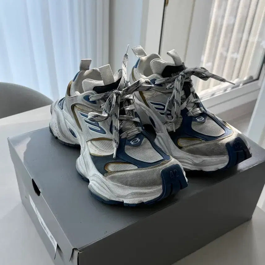 [BUNJANG] Balenciaga Cargo Sneakers Grey/White/Blue / 발렌시아가 카고 스니커즈 그레이 화이트 블루