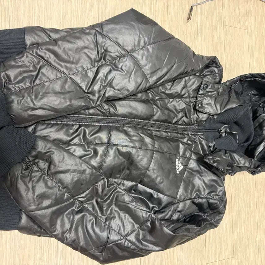 [BUNJANG] Adidas Quilted Padding Jumper Black / 아디다스 퀼팅 패딩 점퍼 블랙