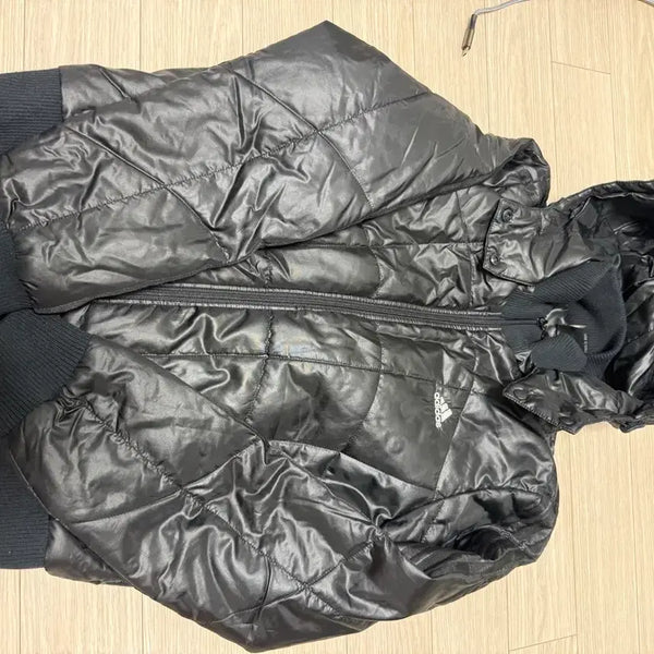[BUNJANG] Adidas Quilted Padding Jumper Black / 아디다스 퀼팅 패딩 점퍼 블랙