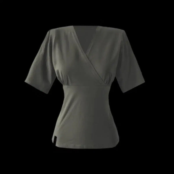 [BUNJANG] Toh Bella Charcoal Wrap Top / Toh Bella wrap off 챠콜