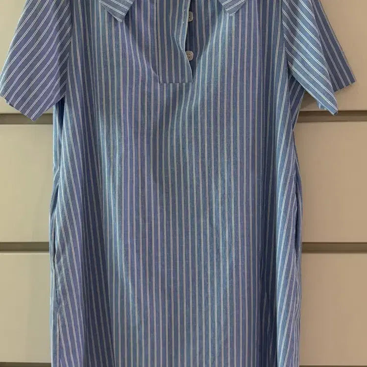 [BUNJANG] Sky Blue Stripe One-Piece Dress / 스카이블루 스트라이프 원피스
