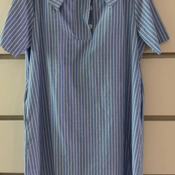 [BUNJANG] Sky Blue Stripe One-Piece Dress / 스카이블루 스트라이프 원피스