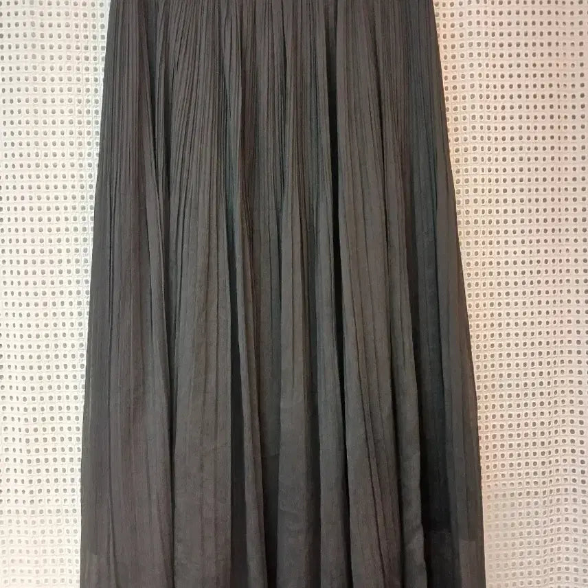 [BUNJANG] Uniqlo Pleated Long Skirt Black L / 유니끌로  주름 롱 스커트 블랙 L