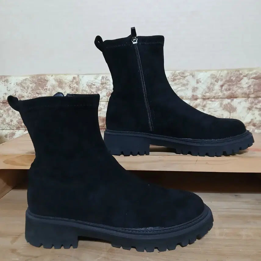[BUNJANG] Black Suede Boots / (191) 블랙 스웨이드 부츠 240