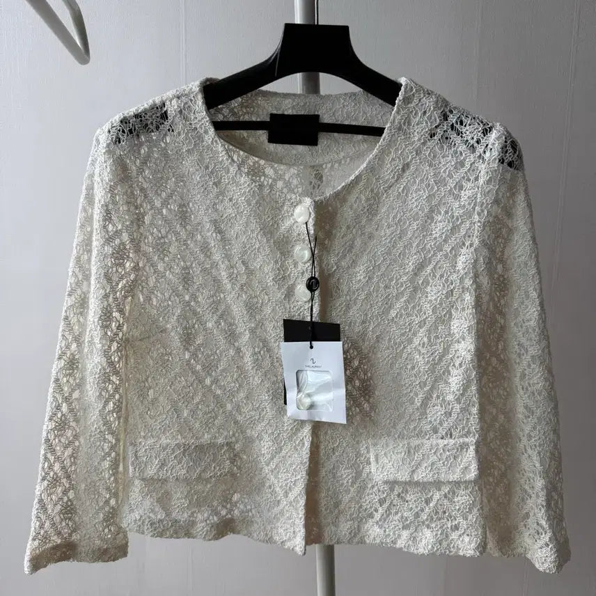[BUNJANG] The Laureen Lace Cardigan White / 새상품 더로랑 레이스 가디건