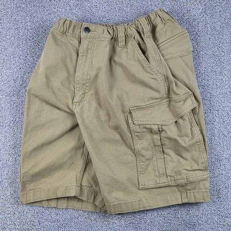 [BUNJANG] Carhartt Cotton Custom Cargo Shorts Brown 40" / 칼하트 코튼 카고 쇼츠 반바지 밴딩커스텀 ( 40" ) / 13278