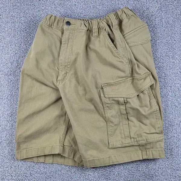 [BUNJANG] Carhartt Cotton Custom Cargo Shorts Brown 40" / 칼하트 코튼 카고 쇼츠 반바지 밴딩커스텀 ( 40" ) / 13278