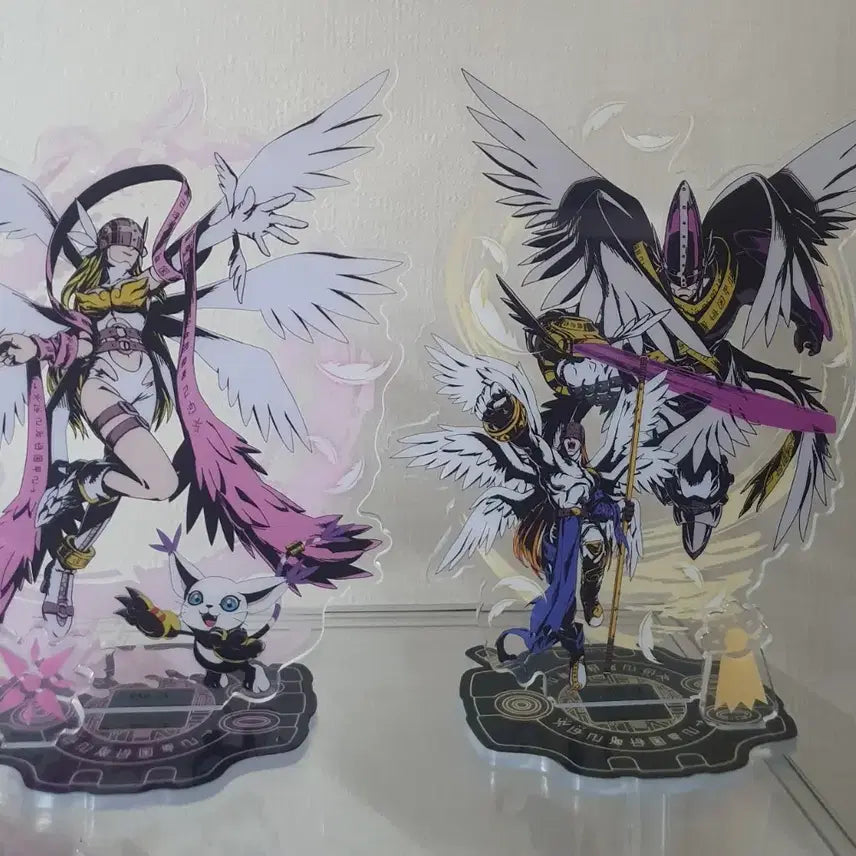 [BUNJANG] Digimon Angemon & Angewomon Acrylic Stand Bundle Set / [일괄]디지몬 엔젤몬, 엔젤우몬 아크릴스탠드
