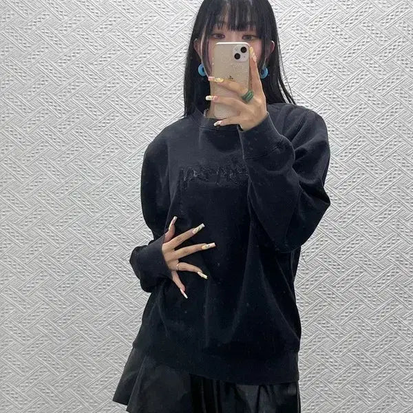 [BUNJANG] Stussy Old School Vintage Velour Logo Sweatshirt M / 스투시 올드스쿨 스트릿 빈티지 벨루어로고 맨투맨 M C13893