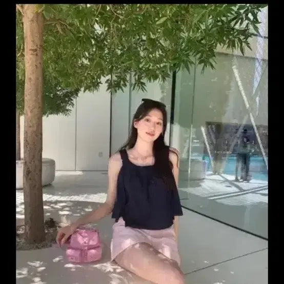 [BUNJANG] Le Plain Navy Blouse / 르플레인 블라우스 네이비
