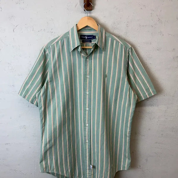 [BUNJANG] Polo Ralph Lauren Striped Short Sleeve Shirt - Size M / [M] 폴로 스트라이프 반팔셔츠