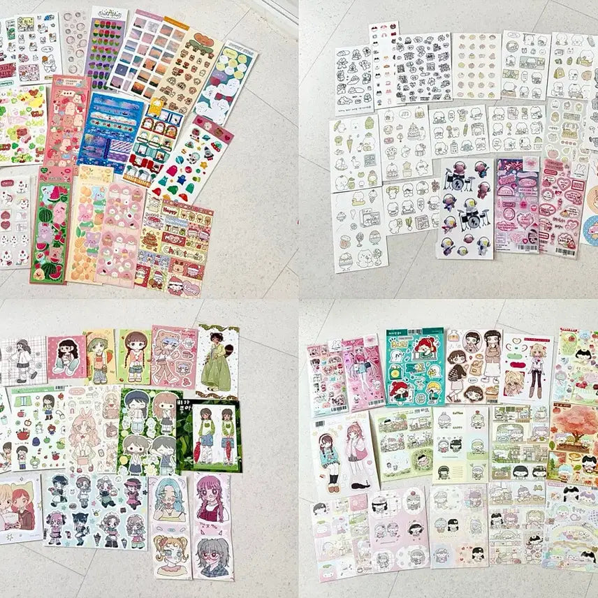 [BUNJANG] Person & Character Stickers Bundle Set (100+ pcs) / 다꾸 인물, 캐릭터 스티커 일괄 처분