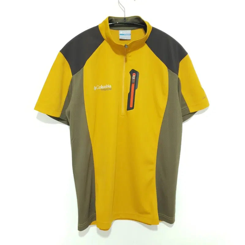 [BUNJANG] Columbia Coolmax Functional Half-Zip T-Shirt / 컬럼비아 쿨맥스 반집업 기능성 반팔 S_S2734