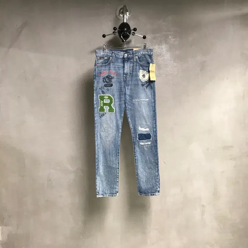 [BUNJANG] Polo Ralph Lauren Patchwork Denim Pants Size 14 / 폴로 랄프로렌 패치워크 데님 팬츠 14