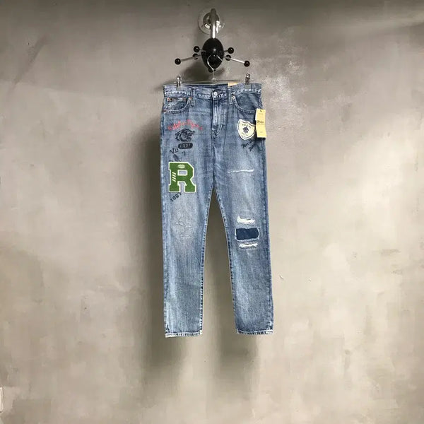 [BUNJANG] Polo Ralph Lauren Patchwork Denim Pants Size 14 / 폴로 랄프로렌 패치워크 데님 팬츠 14