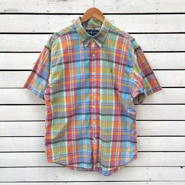 [BUNJANG] Polo Ralph Lauren Check Short Sleeve Shirt - Men's XL / Polo 폴로 체크 반팔 셔츠