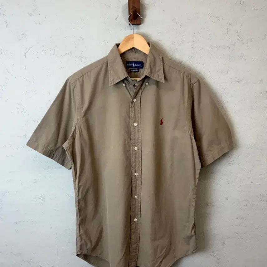 [BUNJANG] Polo Ralph Lauren Brown Short Sleeve Shirt / [M] 폴로 랄프로렌 브라운 반팔셔츠