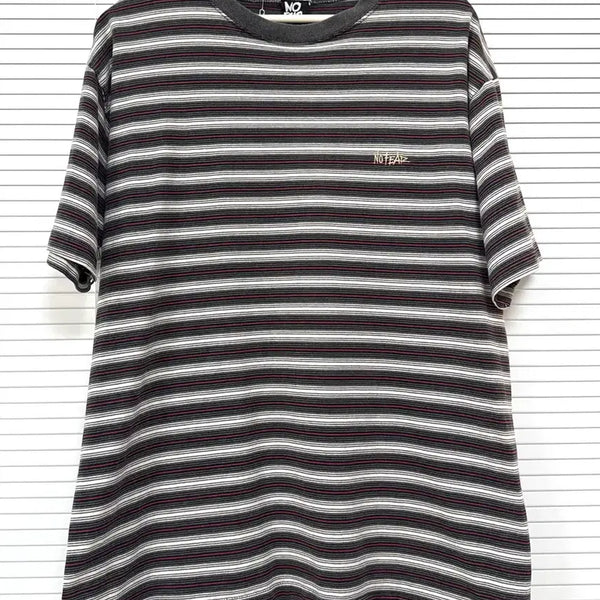 [BUNJANG] No Fear Striped Short Sleeve T-Shirt Vintage L / 빈티지 no fear 노피어 스트라이프 반팔 티셔츠