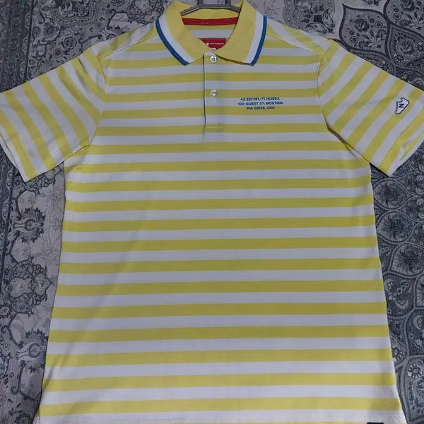 [BUNJANG] New Balance Golf Striped Collar T-Shirt / 뉴발란스 골프 스트라이프 카라티