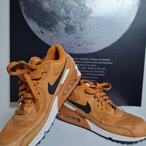 [BUNJANG] Nike Air Max 90 NIKEiD Wheat Leather Sneakers (255mm) / [255] 나이키 에어맥스 90 NIKEiD 된장 레더 스니커즈 (상태A급/정품)