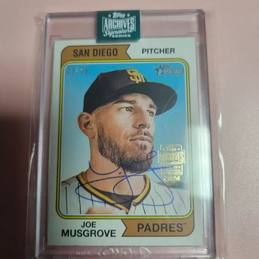 [BUNJANG] Joe Musgrove 2024 Topps Archives Autograph Card (San Diego) / 샌디에이고)조 머스그로브 2024 탑스 Archives 오토 카드
