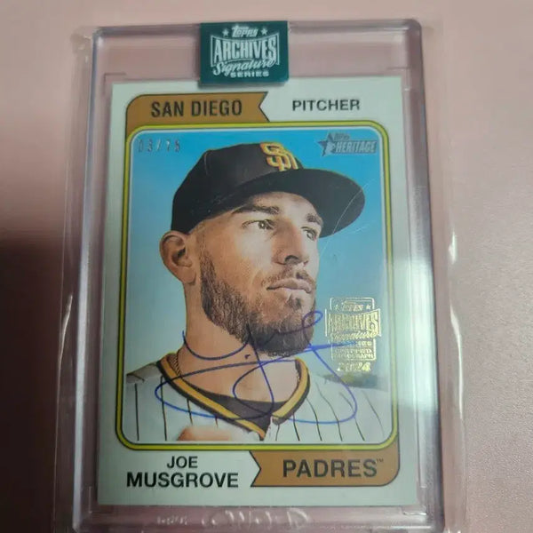 [BUNJANG] Joe Musgrove 2024 Topps Archives Autograph Card (San Diego) / 샌디에이고)조 머스그로브 2024 탑스 Archives 오토 카드