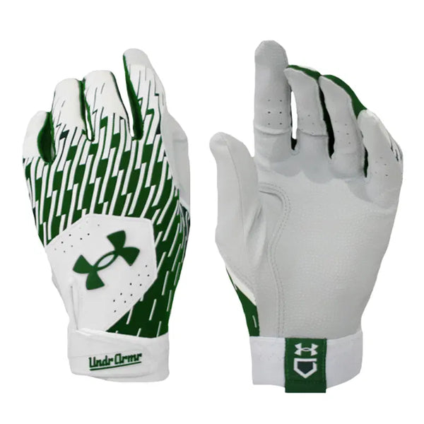 [BUNJANG] Under Armour Clean Up Baseball Batting Gloves White/Green XL / 언더아머  클린업 배팅장갑 (1378764-101): 화이트/그린 XL