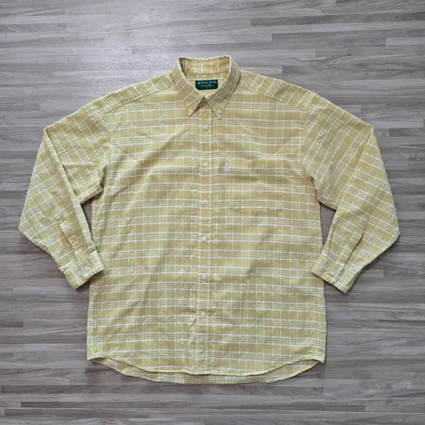 [BUNJANG] Munsingwear Yellow Checkered Shirt / 100) 먼싱웨어 셔츠 옐로우 체크