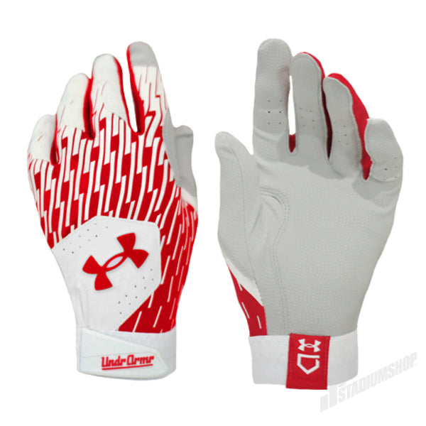 [BUNJANG] Under Armour Cleanup Batting Gloves White/Red XL / 언더아머 클린업 배팅장갑 (1378764-105): 화이트/레드 XL