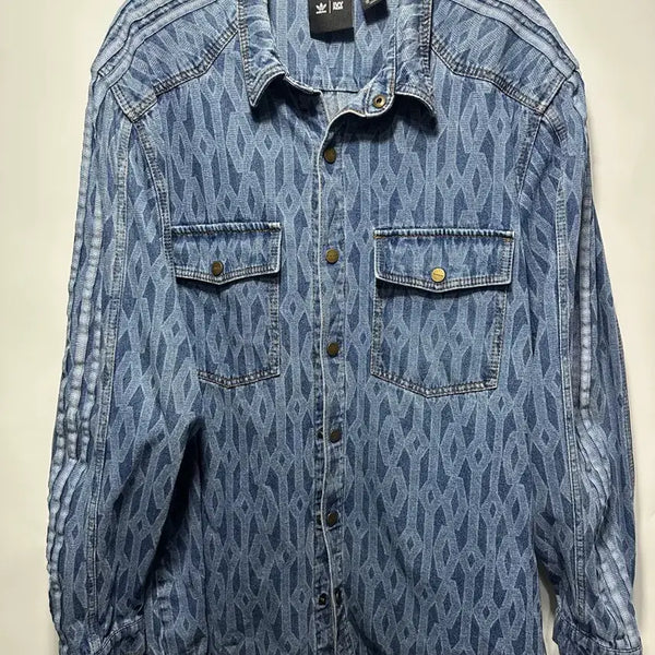 [BUNJANG] Adidas Ivy Park 3-Stripe Denim Jacket 2XL / 아디다스 ivy park 3선 데님자켓 2XL