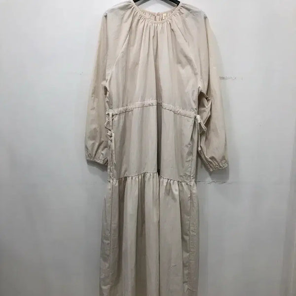 [BUNJANG] Tiered Long Dress Beige / 캉캉 롱 원피스 베이지
