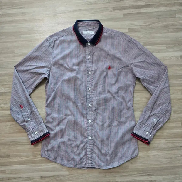 [BUNJANG] Beanpole Check Pattern Shirt Red / 90~95) 빈폴 셔츠 체크 패턴 레드