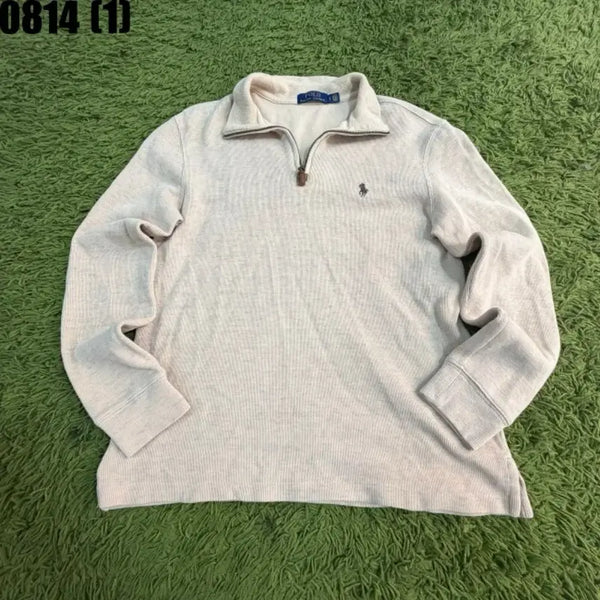 [BUNJANG] Polo Ralph Lauren Half-Zip Sweatshirt - Beige / 폴로 랄프로렌 하프집업 맨투맨 베이지