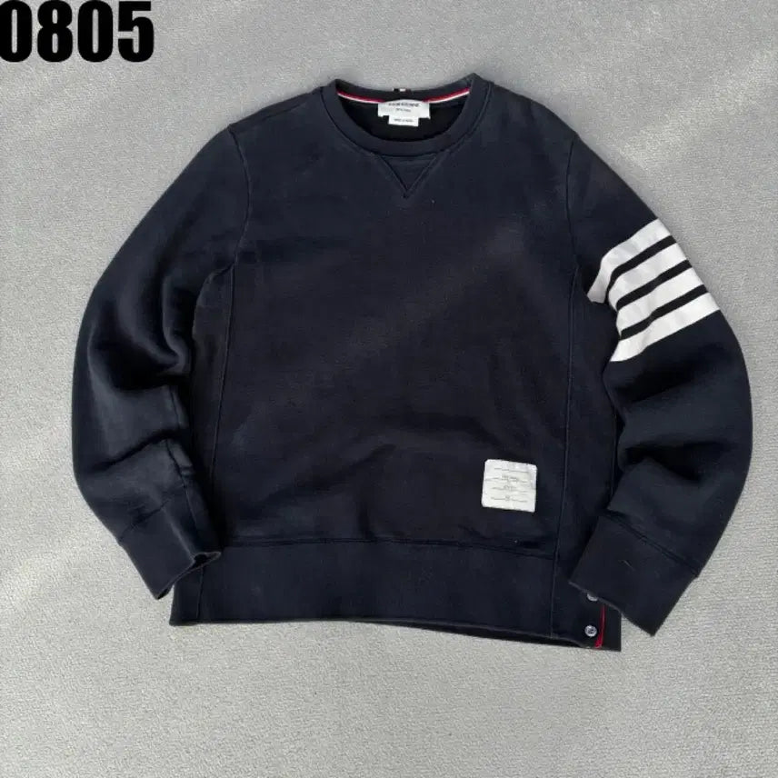 [BUNJANG] Thom Browne 4-Bar Armband Sweatshirt Navy M / 톰브라운 4선 완장 맨투맨 네이비 M