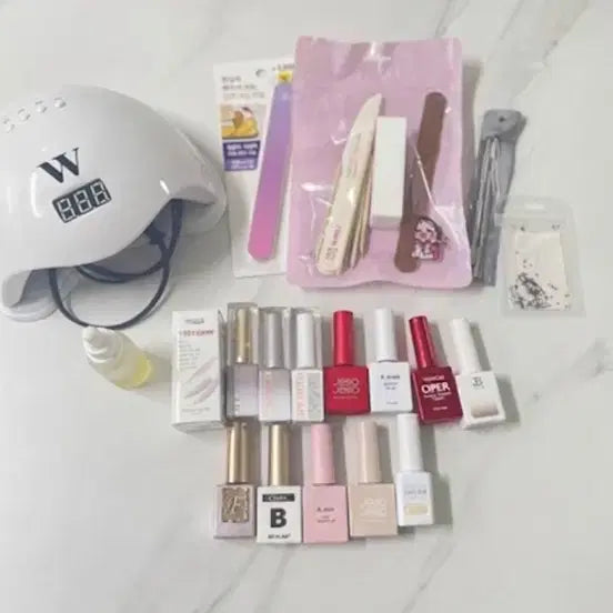 [BUNJANG] LED Gel Nail Lamp & Polish Set / 젤네일 LED 램프 셀프 네일 아트 세트