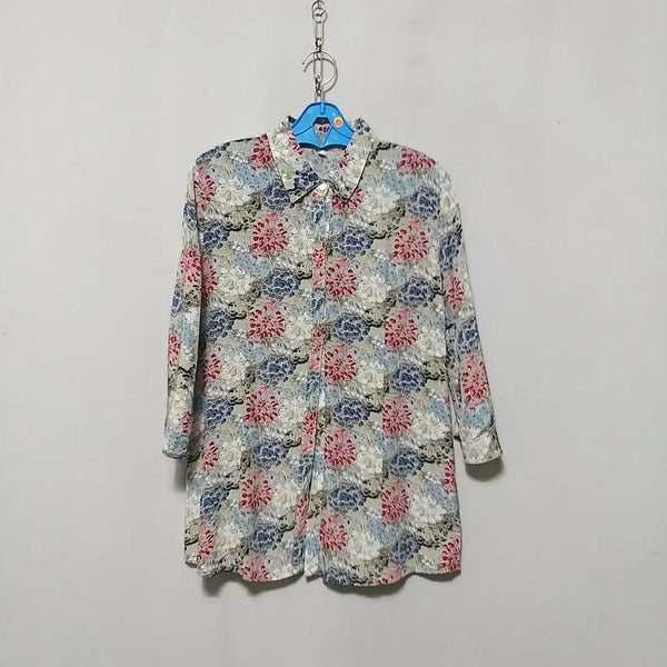 [BUNJANG] Women's Rayon Blouse Floral Pattern / 바54 인견상의