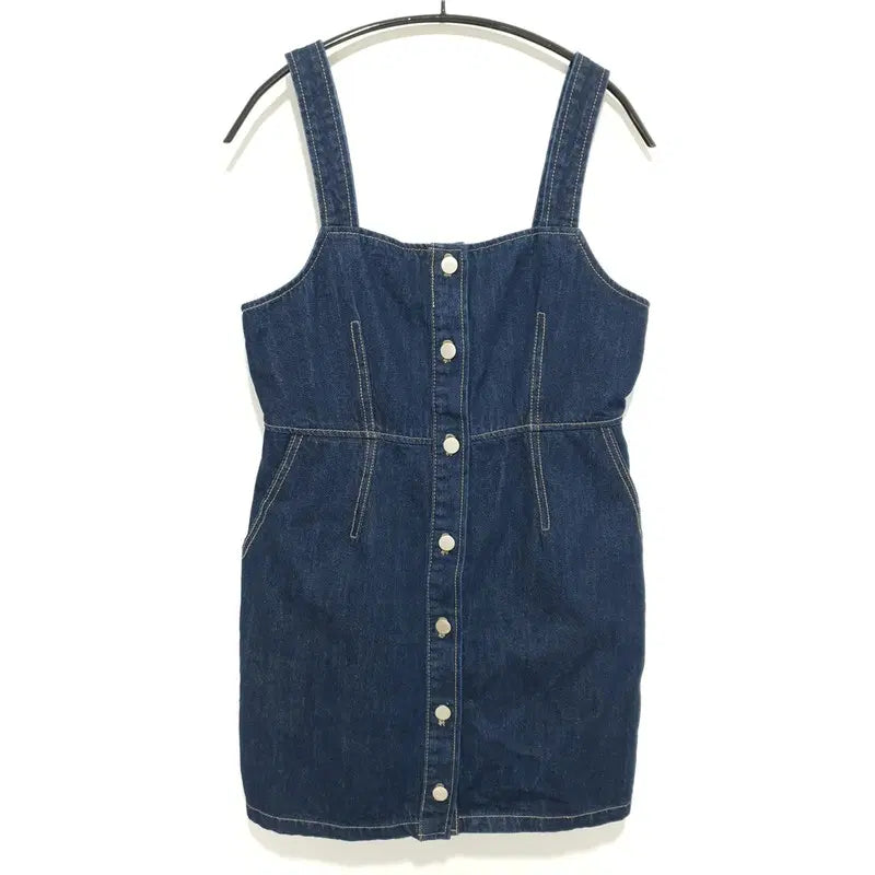 [BUNJANG] Nine Button Denim Dress M_S2735 / 나인 버튼 데님 원피스 M_S2735