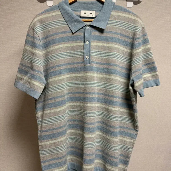 [BUNJANG] Edition Men's Short Sleeve Knit T-Shirt Size 110 / (새상품) 에디션 남성 반팔 니트 110사이즈