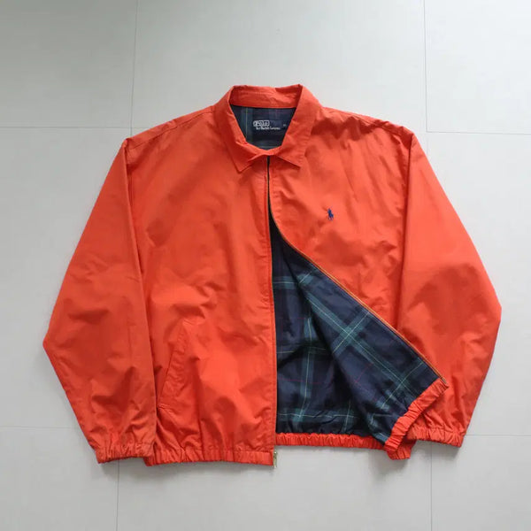 [BUNJANG] 90s Polo Ralph Lauren Harrington Drizzler Jacket with Black Watch Tartan Lining / 90s 폴로 랄프로렌 블랙와치 안감 해링턴 드리즐러 자켓
