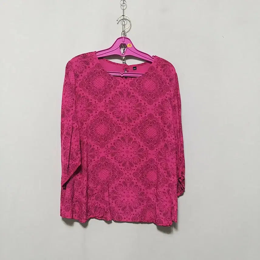 [BUNJANG] Womens Rayon Blouse with Floral Pattern / 바55 인견상의