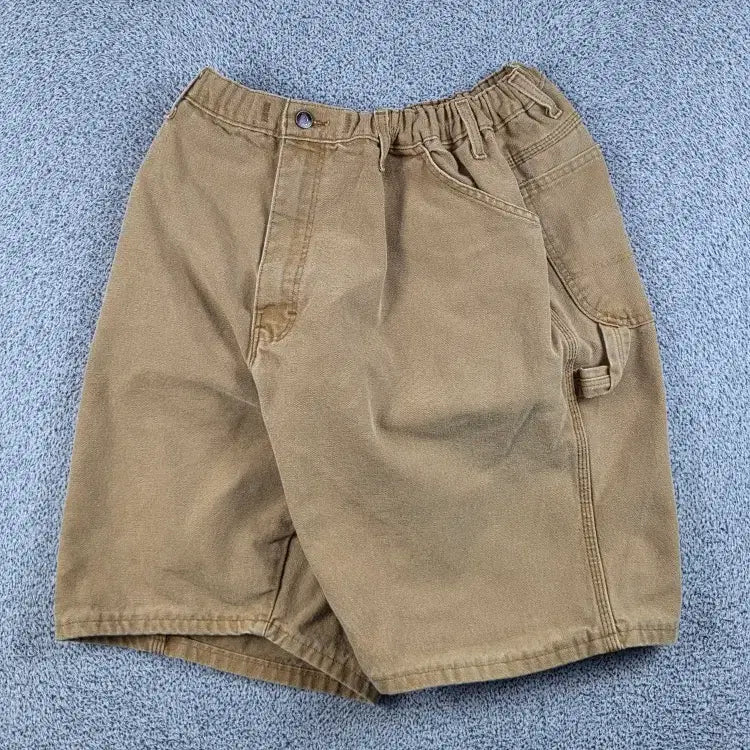 [BUNJANG] Dickies Duck Canvas Carpenter Shorts Brown (42") / 디키즈 덕캔버스 카펜터 쇼츠 반바지 밴딩커스텀 (42") / 13280